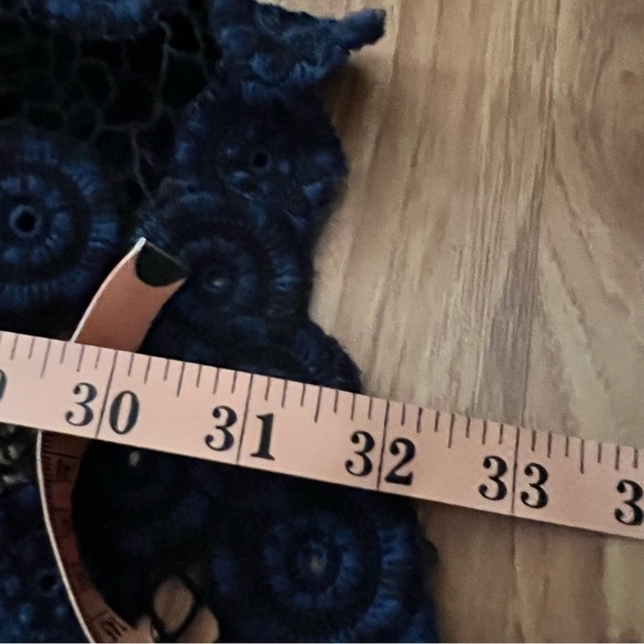 Soft Surroundings Womens Lucy Topper Twilight embroidered ribbed cardigan Size M - Picture 7 of 11